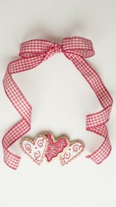 リボンとハートクッキー