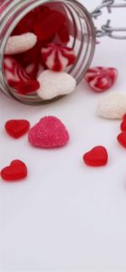 赤いハートのグミ4
