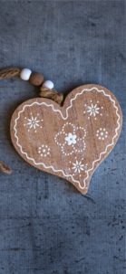 ハートのウッドプレート2