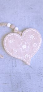 ハートのウッドプレート1