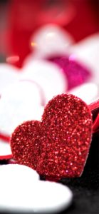 赤いラメのハート2