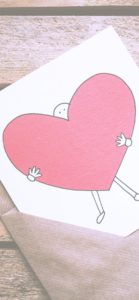 ハート持った人のイラスト1