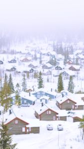 雪が積もった町2