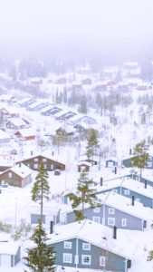 雪が積もった町4