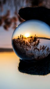 球体の中の冬景色1