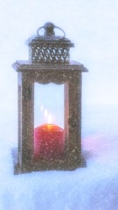 赤いキャンドルのランタン2