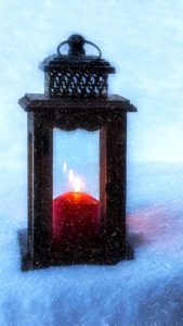 赤いキャンドルのランタン1