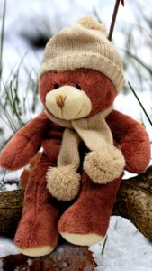 雪の中のぬいぐるみ1