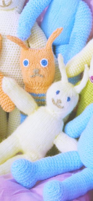 ウサギのあみぐるみ