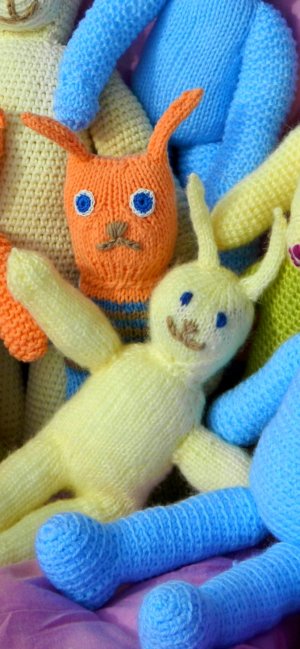 ウサギのあみぐるみ