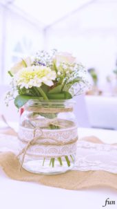 教会に飾られた花