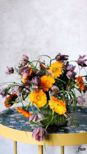 柔らかく飾った花