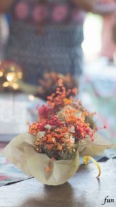 カラフルなドライフラワー