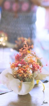 鮮やか色のドライフラワー