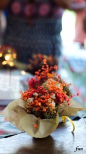 カラフルなドライフラワー