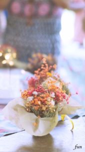 カラフルなドライフラワー