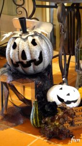 シルバーと白のハロウィンかぼちゃ