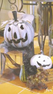 シルバーと白のハロウィンかぼちゃ