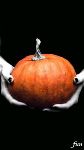 かぼちゃを持ってる女の子