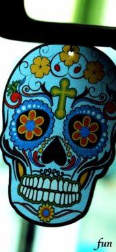 ブルーのドクロ