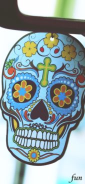 ブルーのドクロ