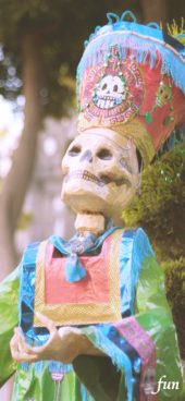 高貴な衣装のガイコツ