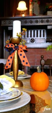 ドットリボンキャンドルとかぼちゃ