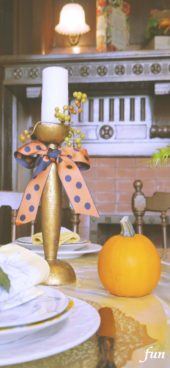 ドットリボンキャンドルとかぼちゃ