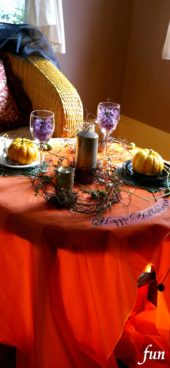 ハロウィンのテーブル