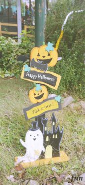 ハロウィンの案内ボード