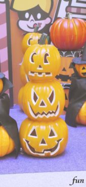 ハロウィン飾りの3段重ね