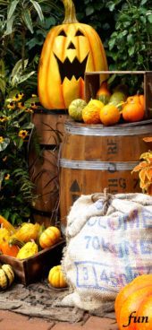 ハロウィンの笑うカボチャ