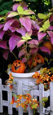 笑うハロウィン飾り