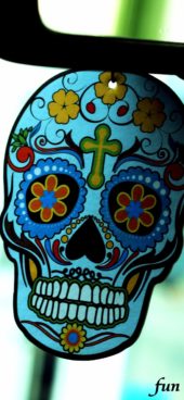 ブルーのドクロ