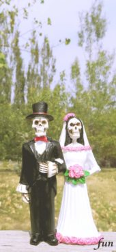ガイコツの新郎新婦