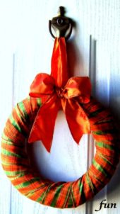 ハロウィンカラーのリース