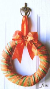 ハロウィンカラーのリース