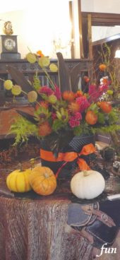 ハロウィンの飾りとかぼちゃ