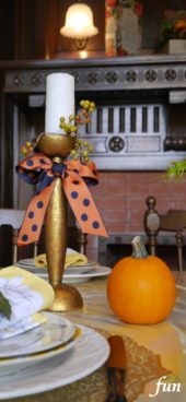 キャンドルとかぼちゃ