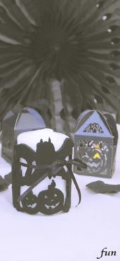 ハロウィンのキャンドル飾り