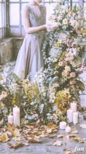 秋のイメージのアレジメントの花