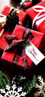 チェックのリボン