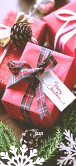 チェックのリボン