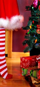 クリスマスツリーと女の子