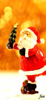 スケート靴のサンタ