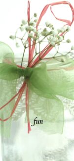 リボンとかすみ草