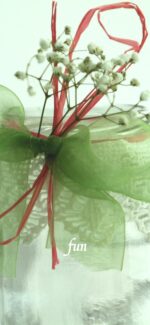 リボンとかすみ草