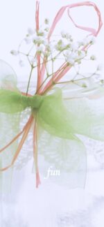 リボンとかすみ草