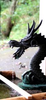 手水舎の龍