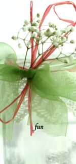 リボンとかすみ草